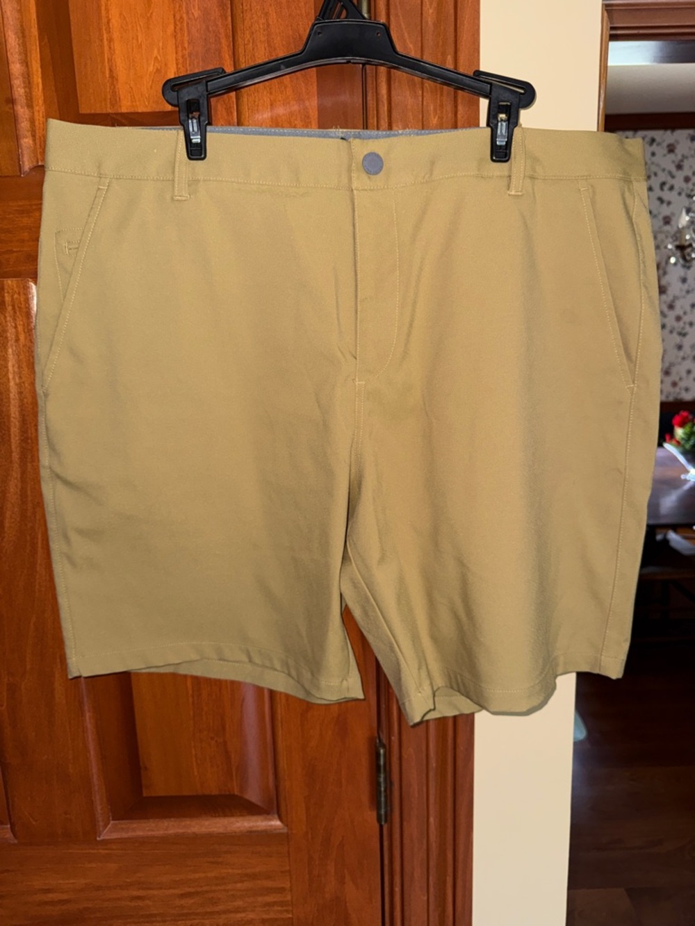 Puma Men's Tan Flat-Front Performance Shorts